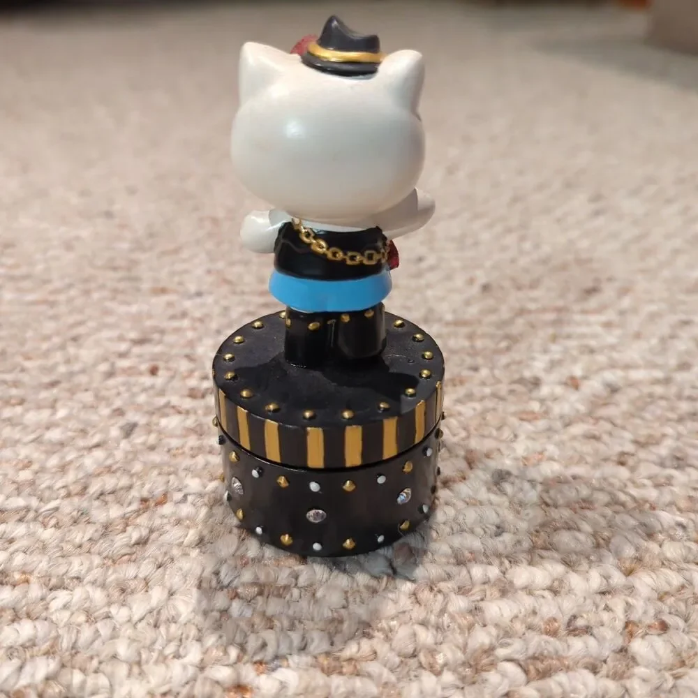 Sanrio Hello Kitty Trinket Box Black Gems Studded Glitter Glam